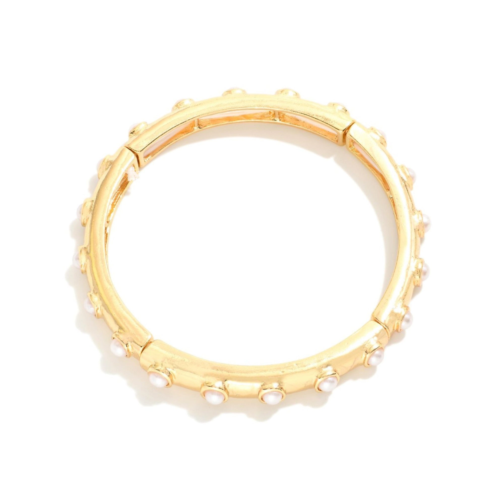 Lustre & Pearl Bangle Bracelet