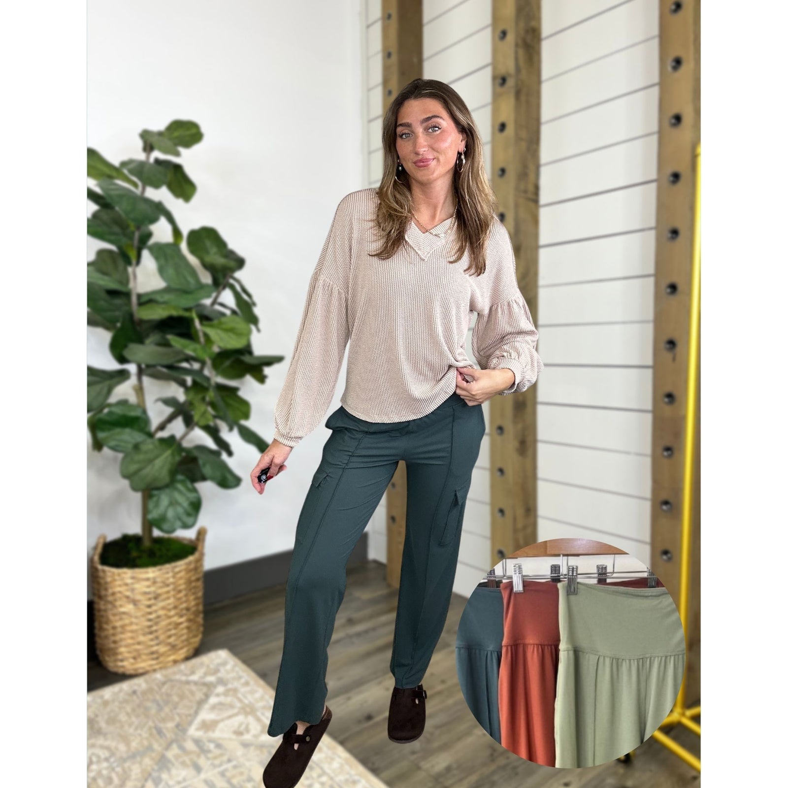 RAE MODE-Casual Fridays Wide Leg Cargo Pants