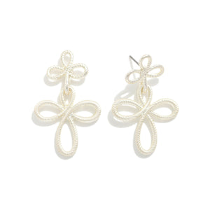 Twist of Luck Clover Drop Earrings