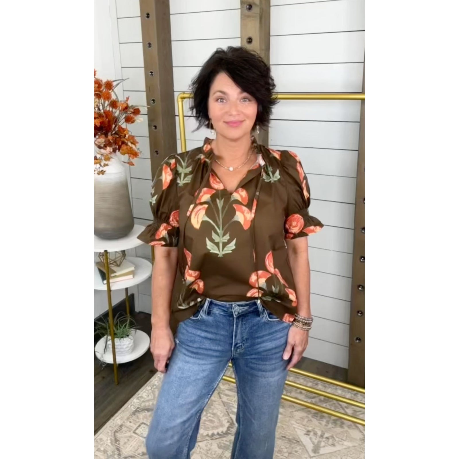 Autumn's Blooming Breeze Top