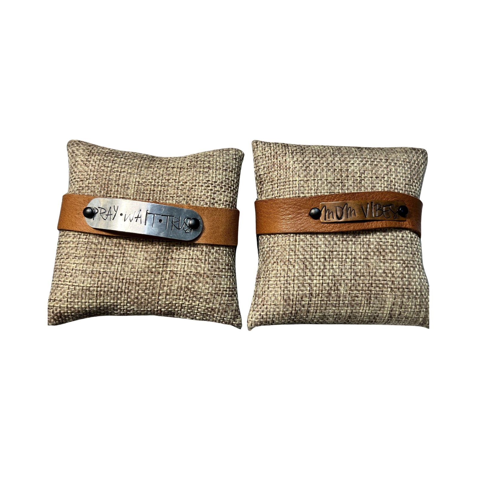 Leather Cuff With Stamped Message