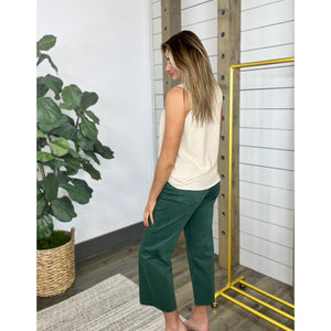 Donna Wide Leg Crop Denim