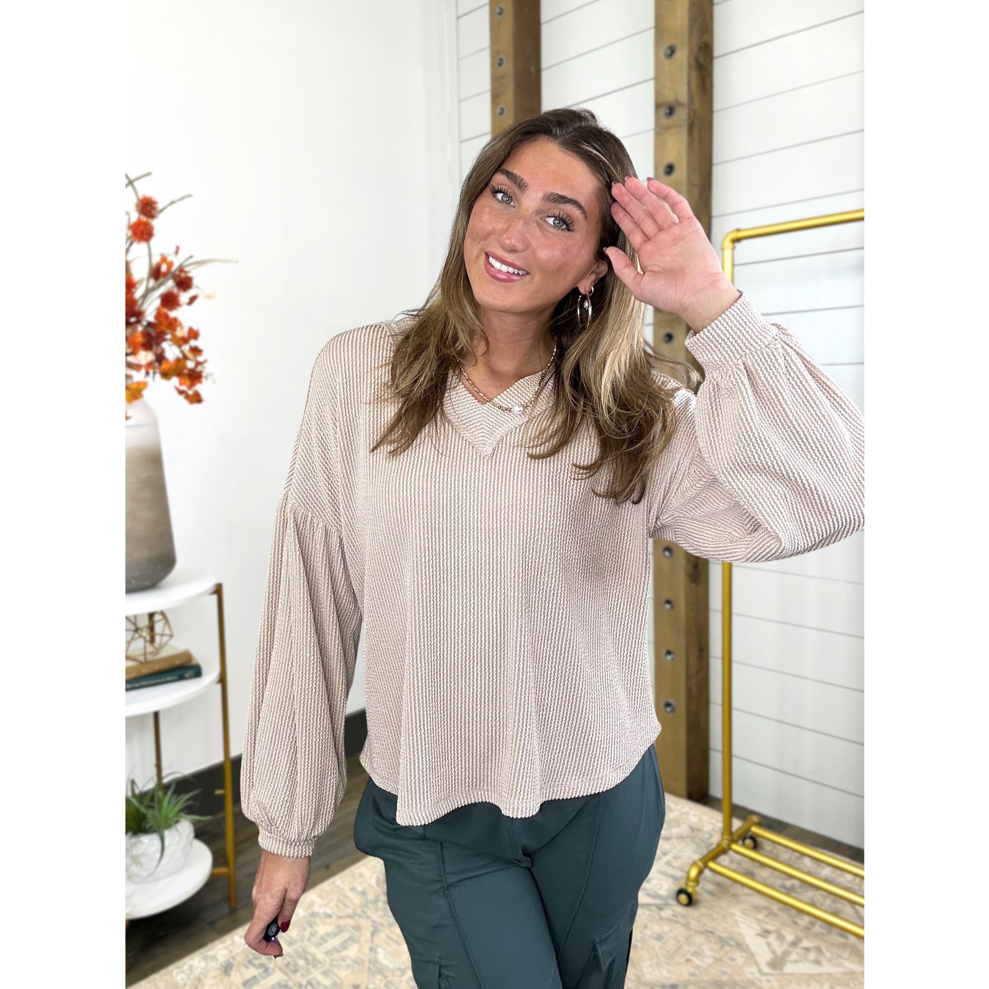 Dylan Two Tone Knit Top