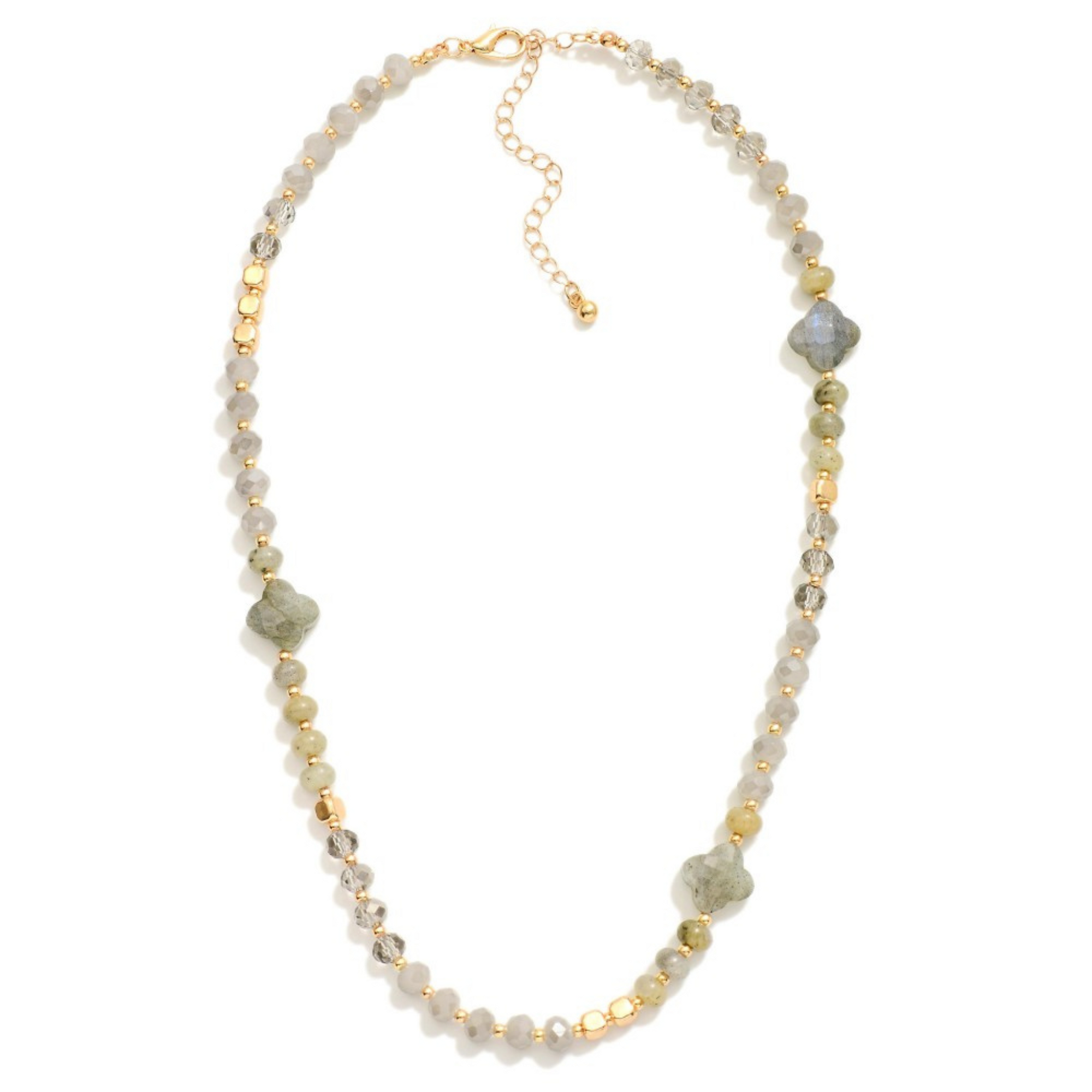 Celeste Clover Beaded Necklace