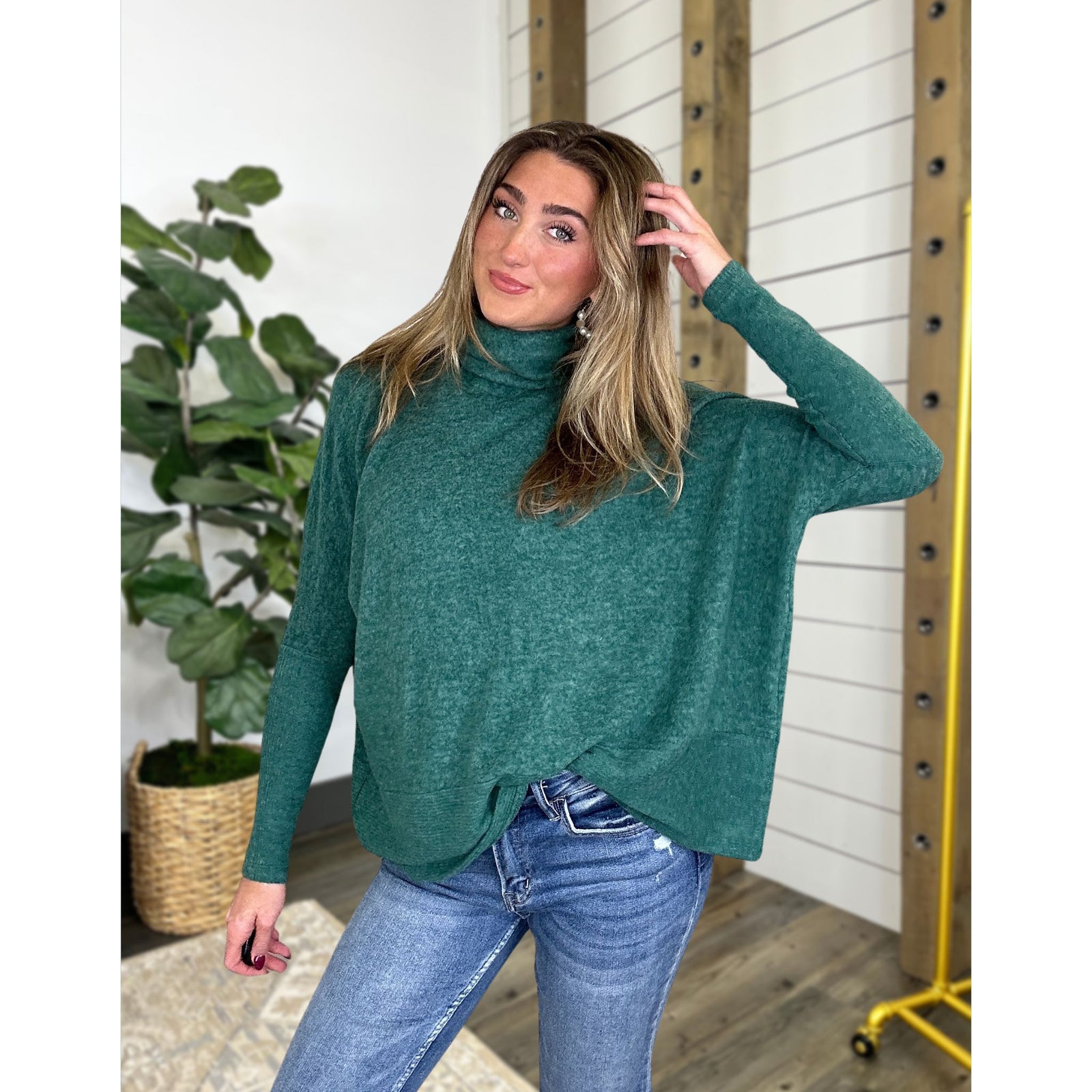 No Plans Needed Turtleneck Sweater