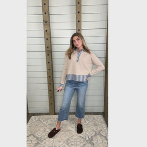 Buttoned & Blended Top