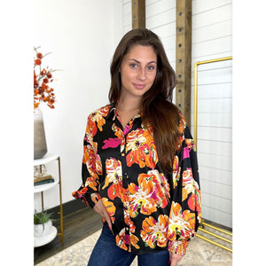 Autumn Glow Floral Blouse