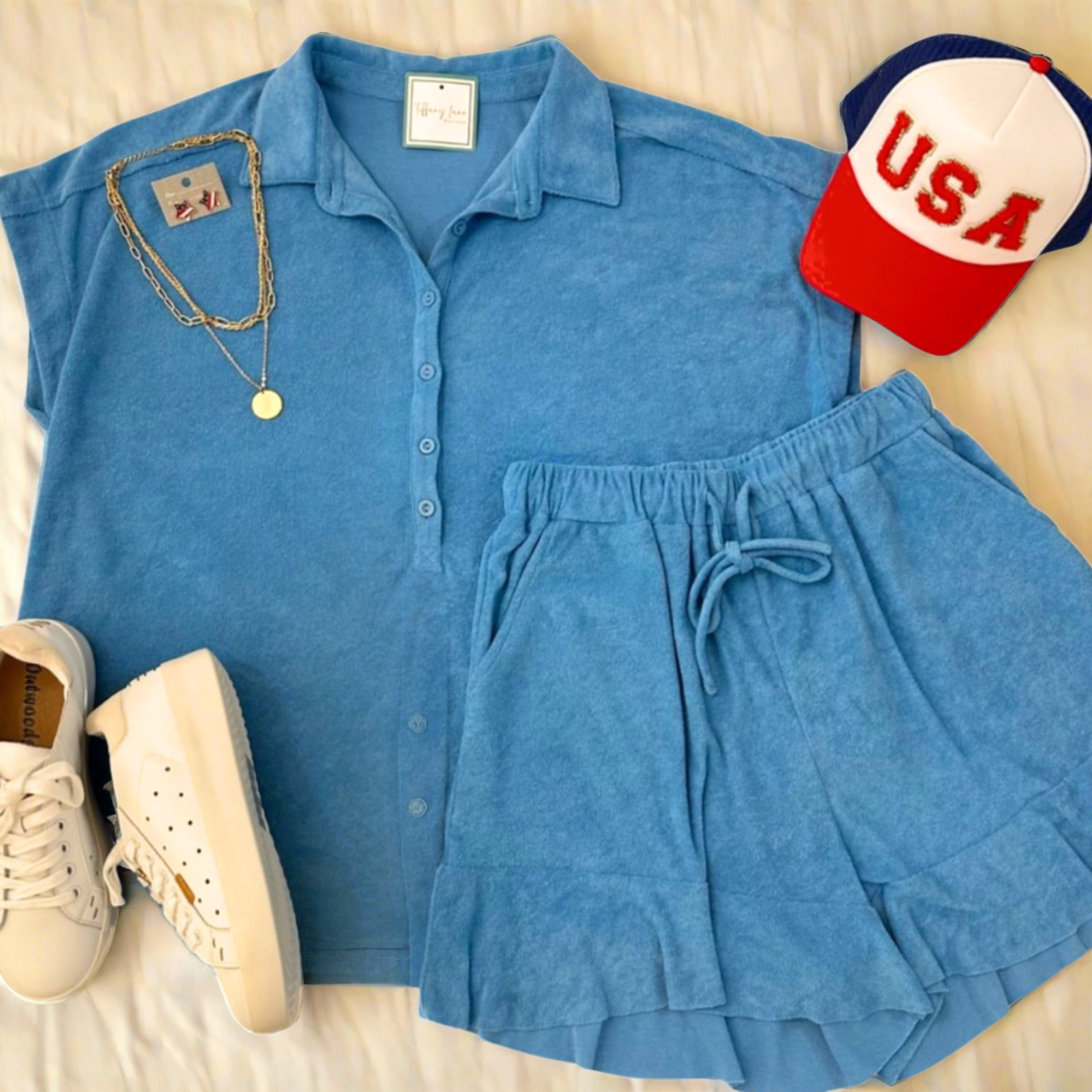 Breeze By Terrycloth Oversize Polo Top