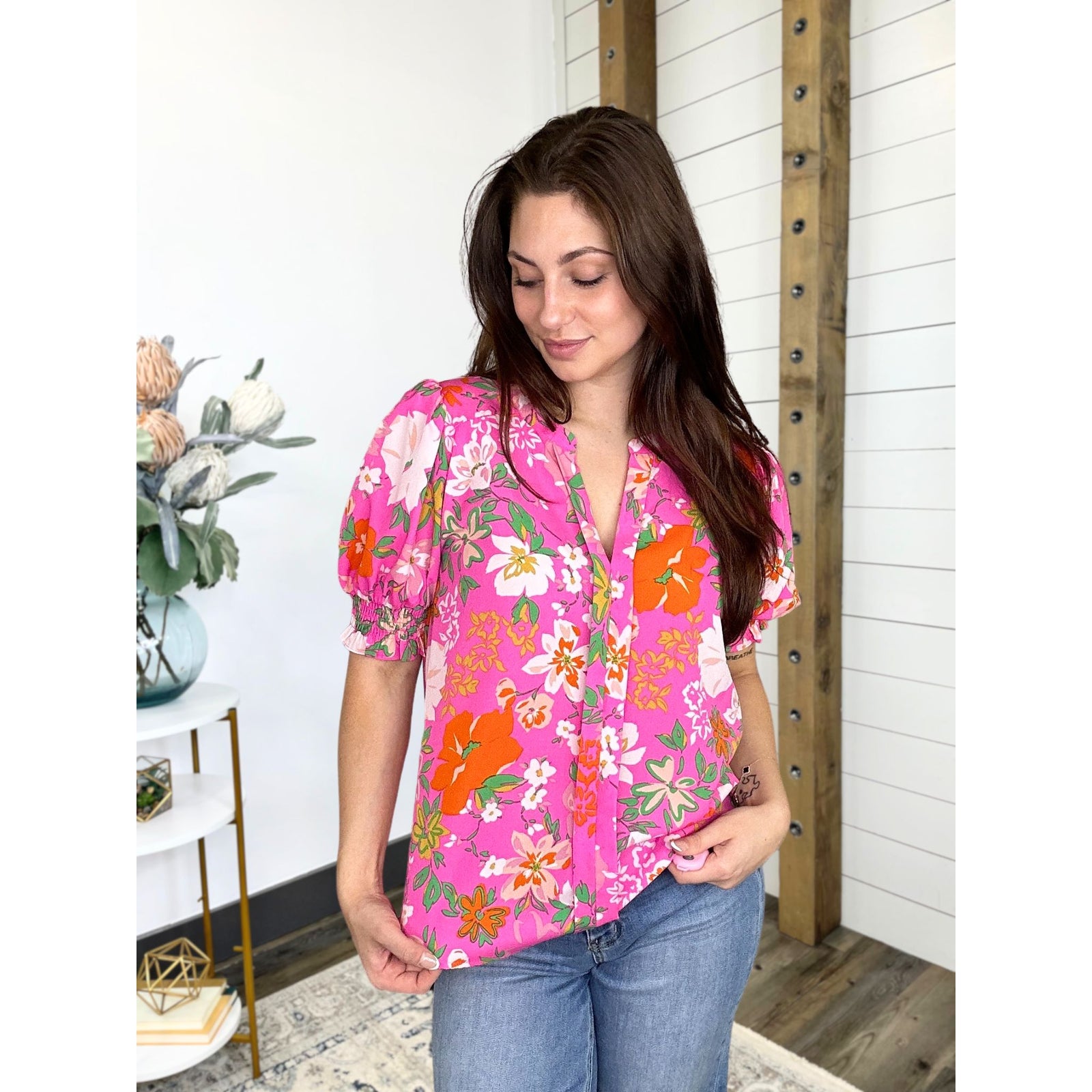 Unfinished Business Floral Top