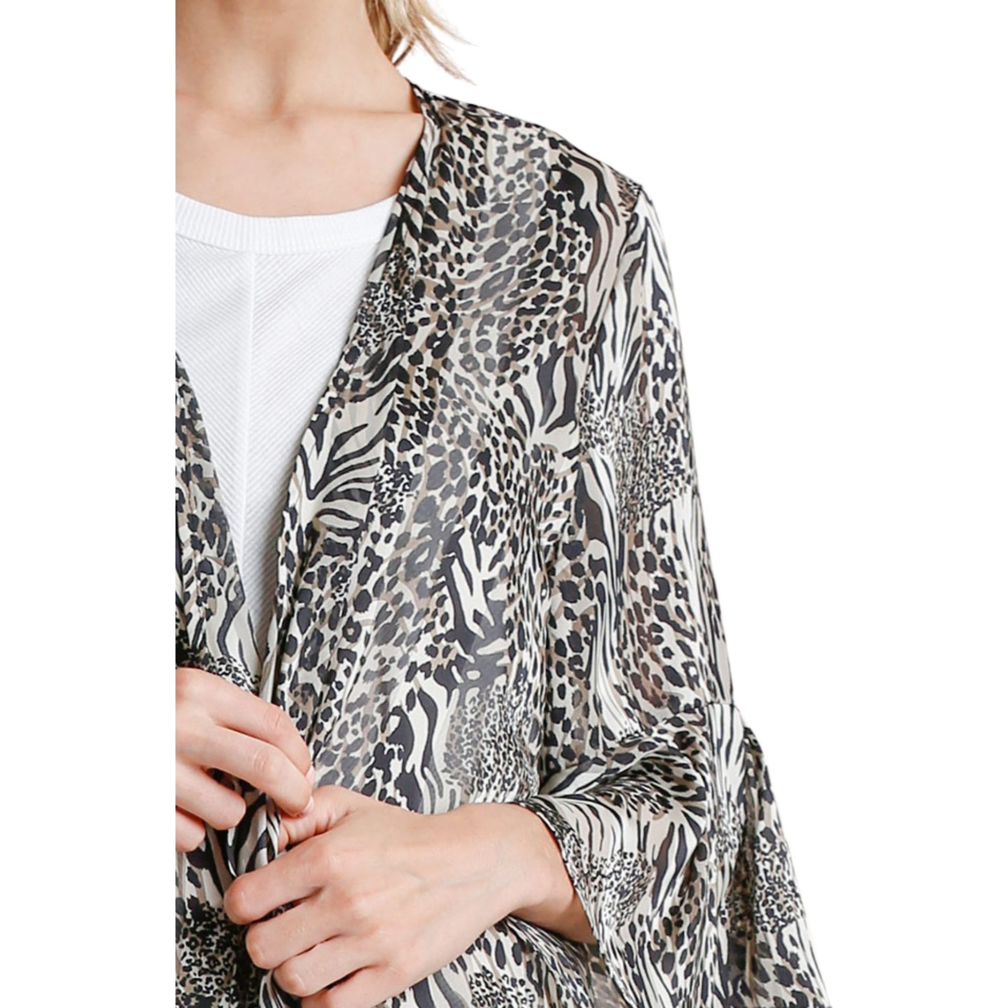 Animal Print Duster Kimono