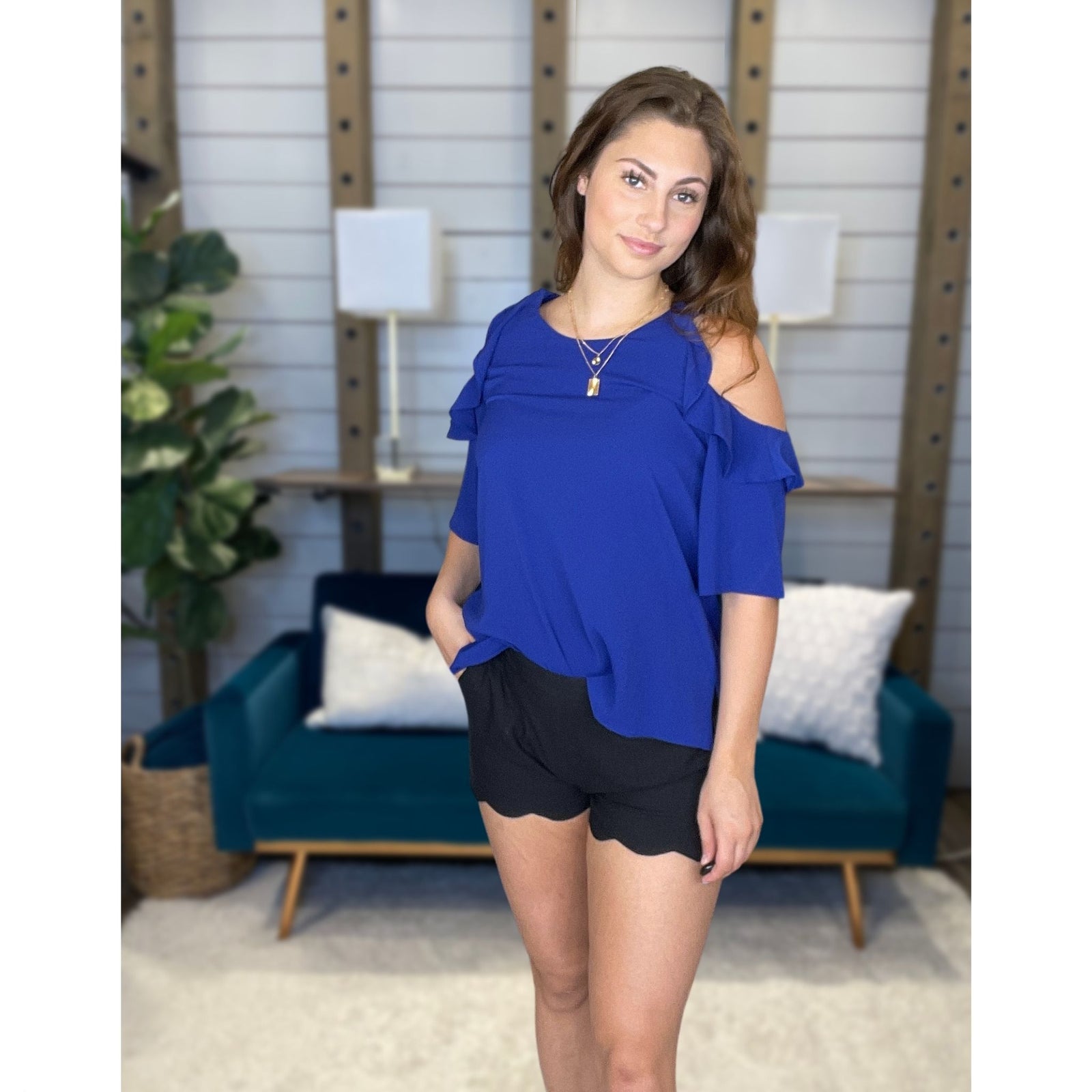 Ruffle Sleeve Blouse