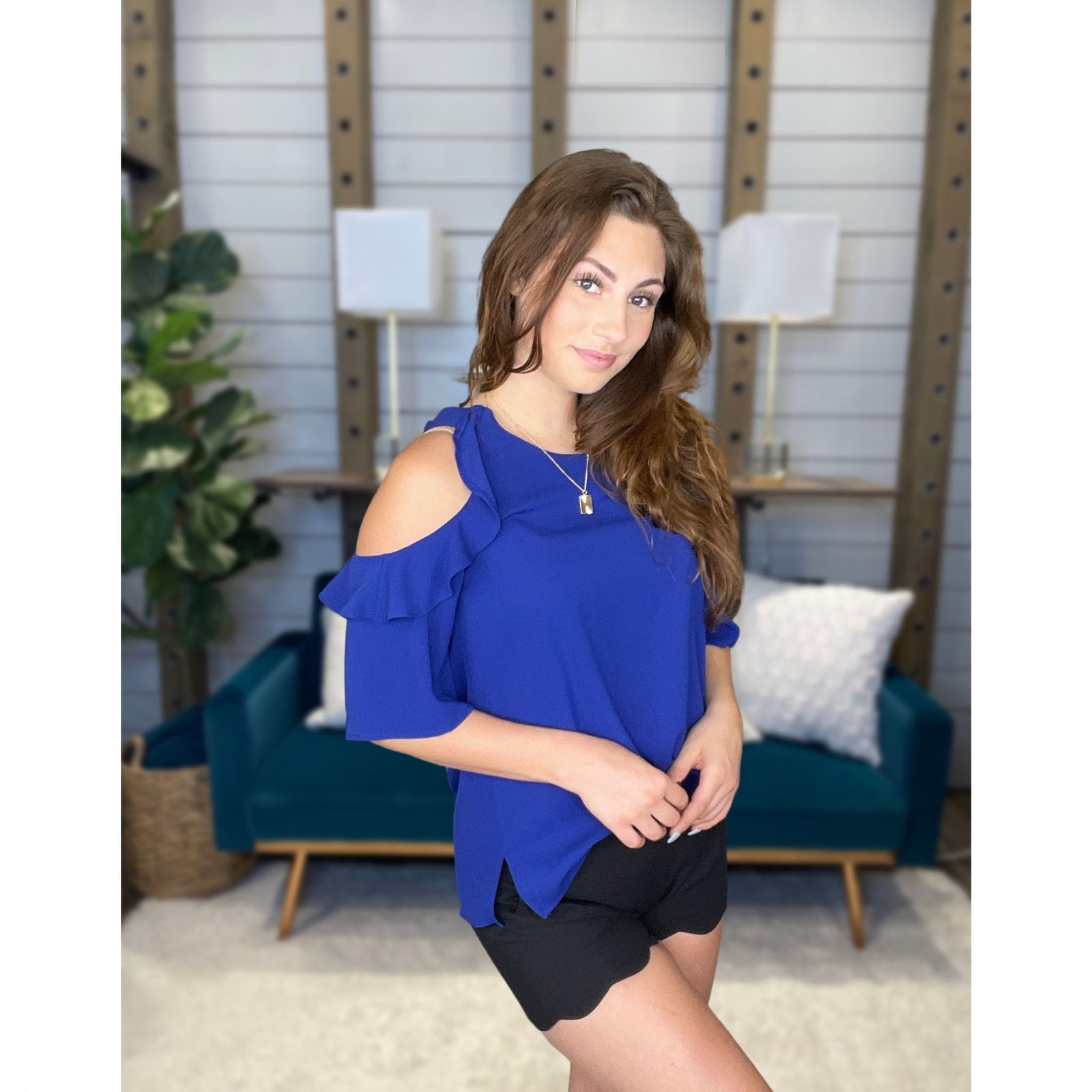 Ruffle Sleeve Blouse