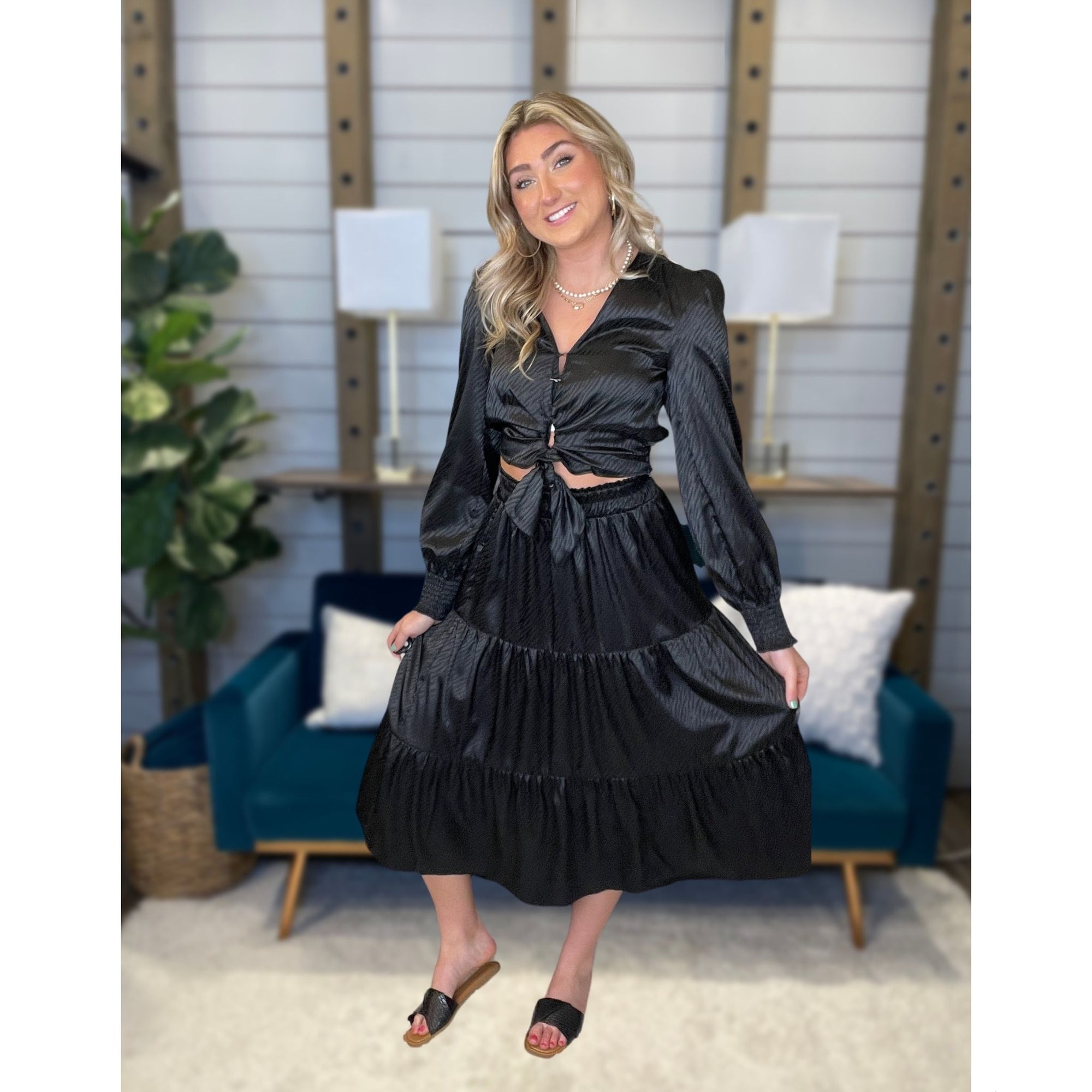 Satin Zebra Skirt